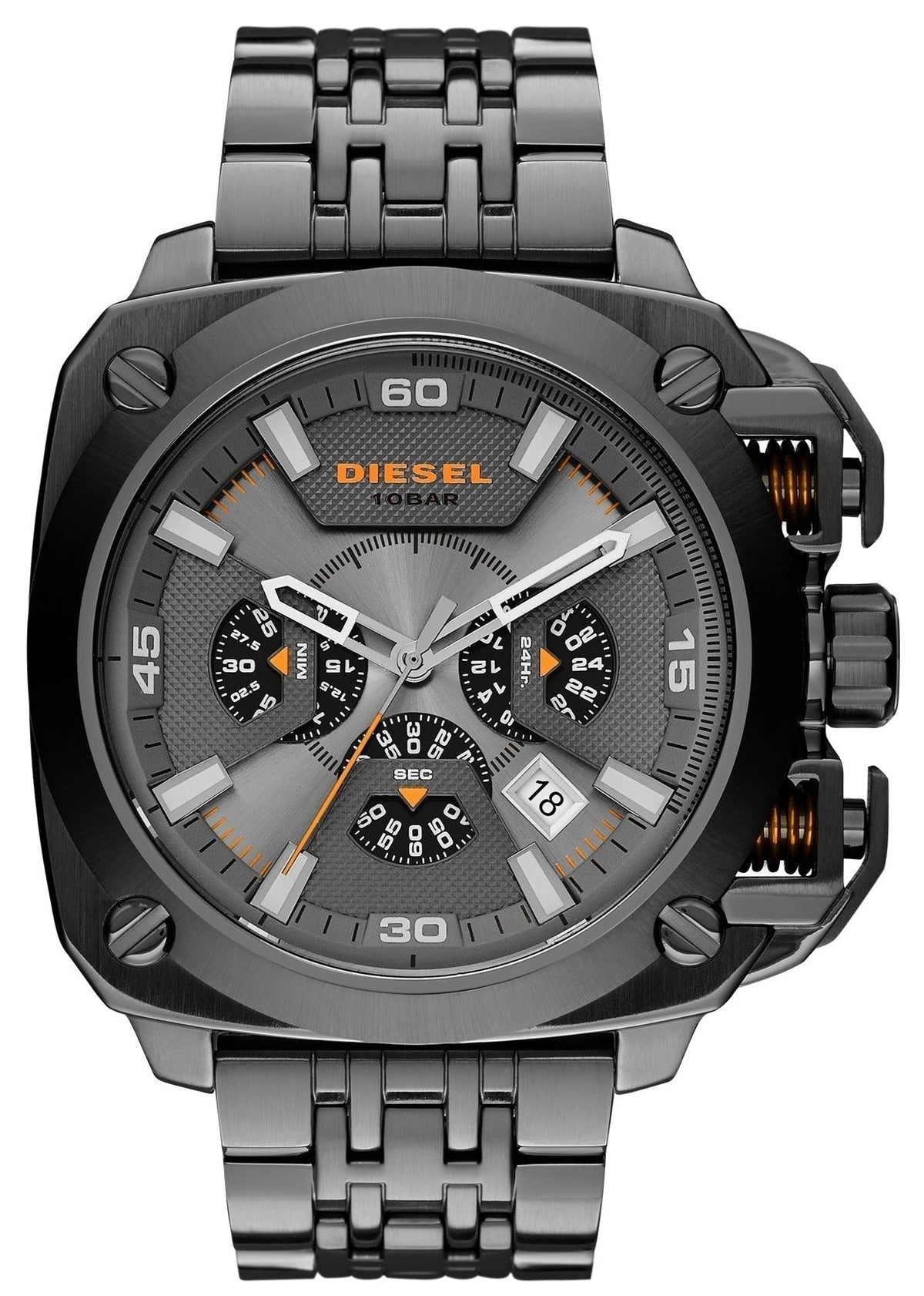 Diesel DZ7344 BAMF Chronograph Men's Watch – Gray Dial & Gray Stainless Steel Strap