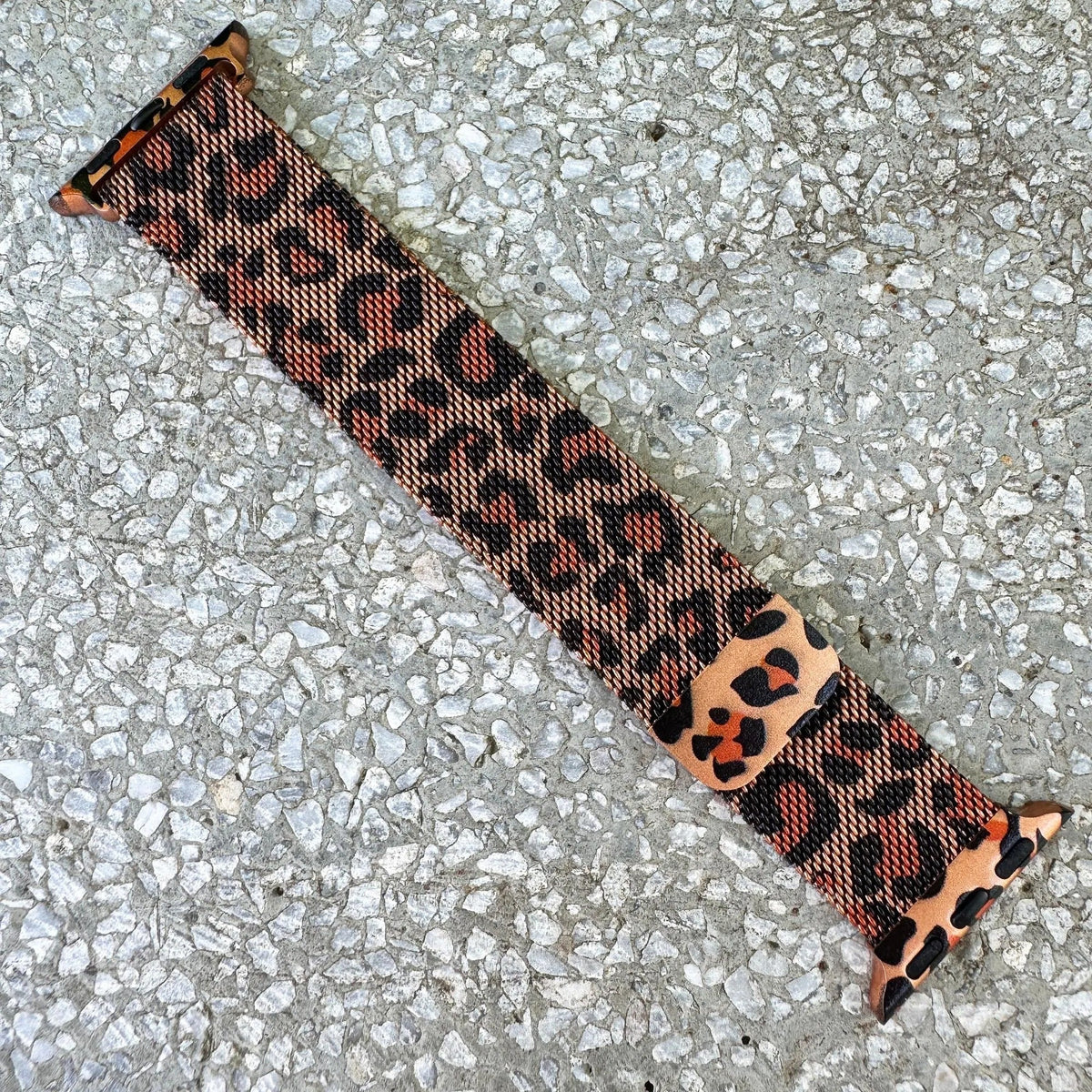 Magnetic Milanese Loop Band (For Apple Watch) Leopard