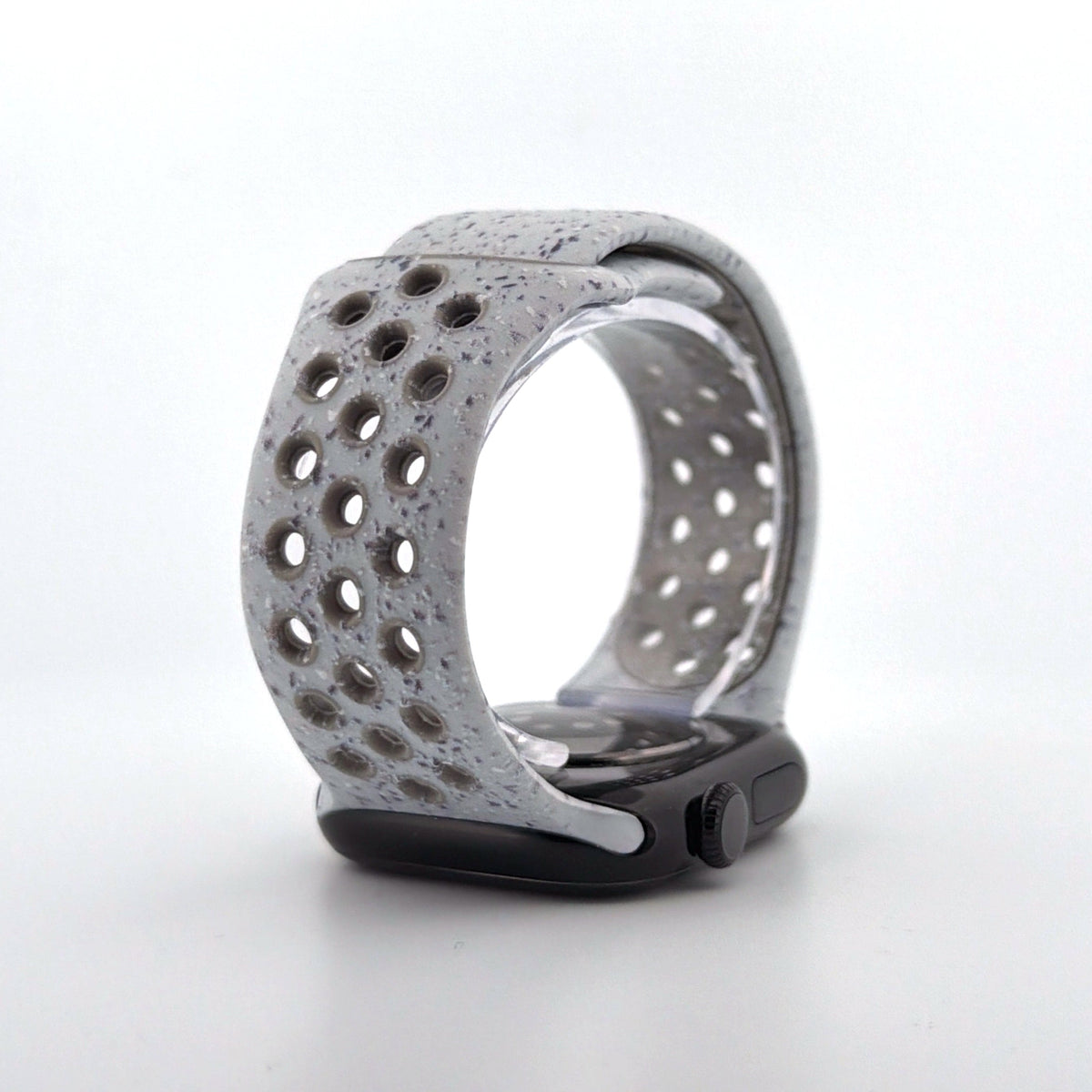 Silicone Nike Style Sport Band (For Apple Watch) Veiled Grey