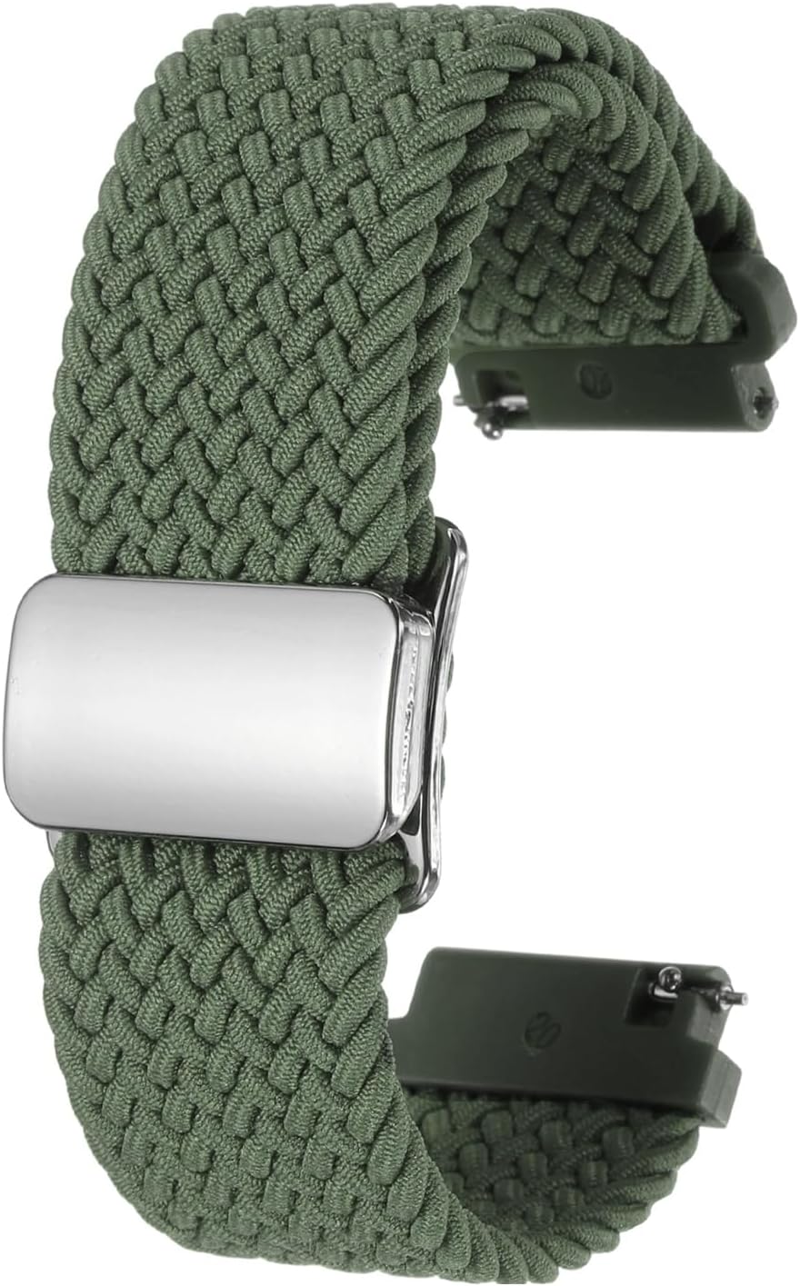 HARFINGTON Nylon Watch Band Quick Release Watch Straps Replacement Bands for Men Women with Magnet Buckle