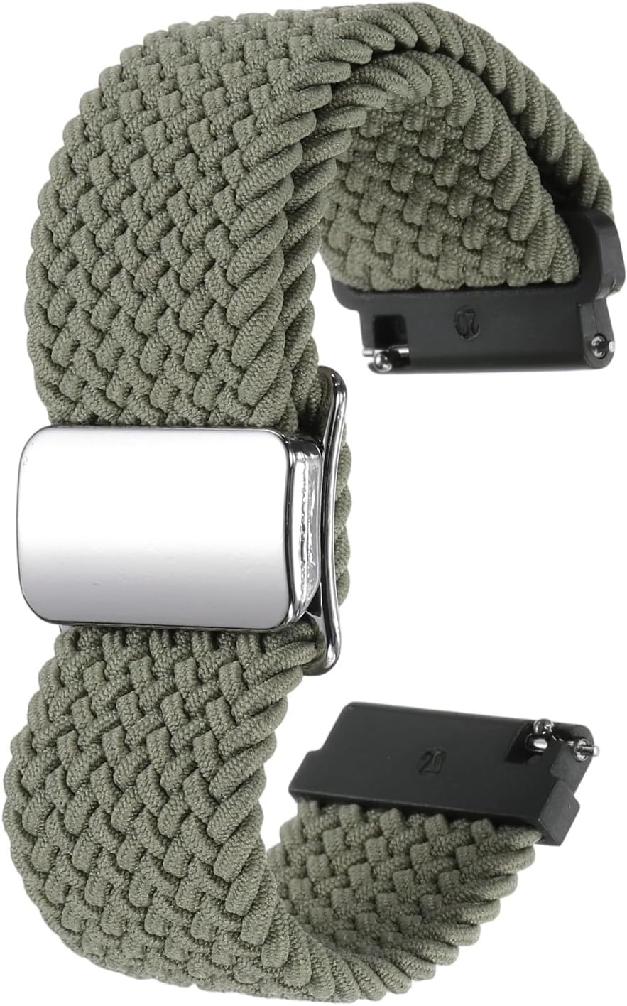 HARFINGTON Nylon Watch Band Quick Release Watch Straps Replacement Bands for Men Women with Magnet Buckle