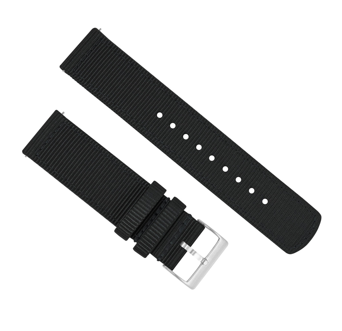 Black Two Piece NATO® style Watch Band