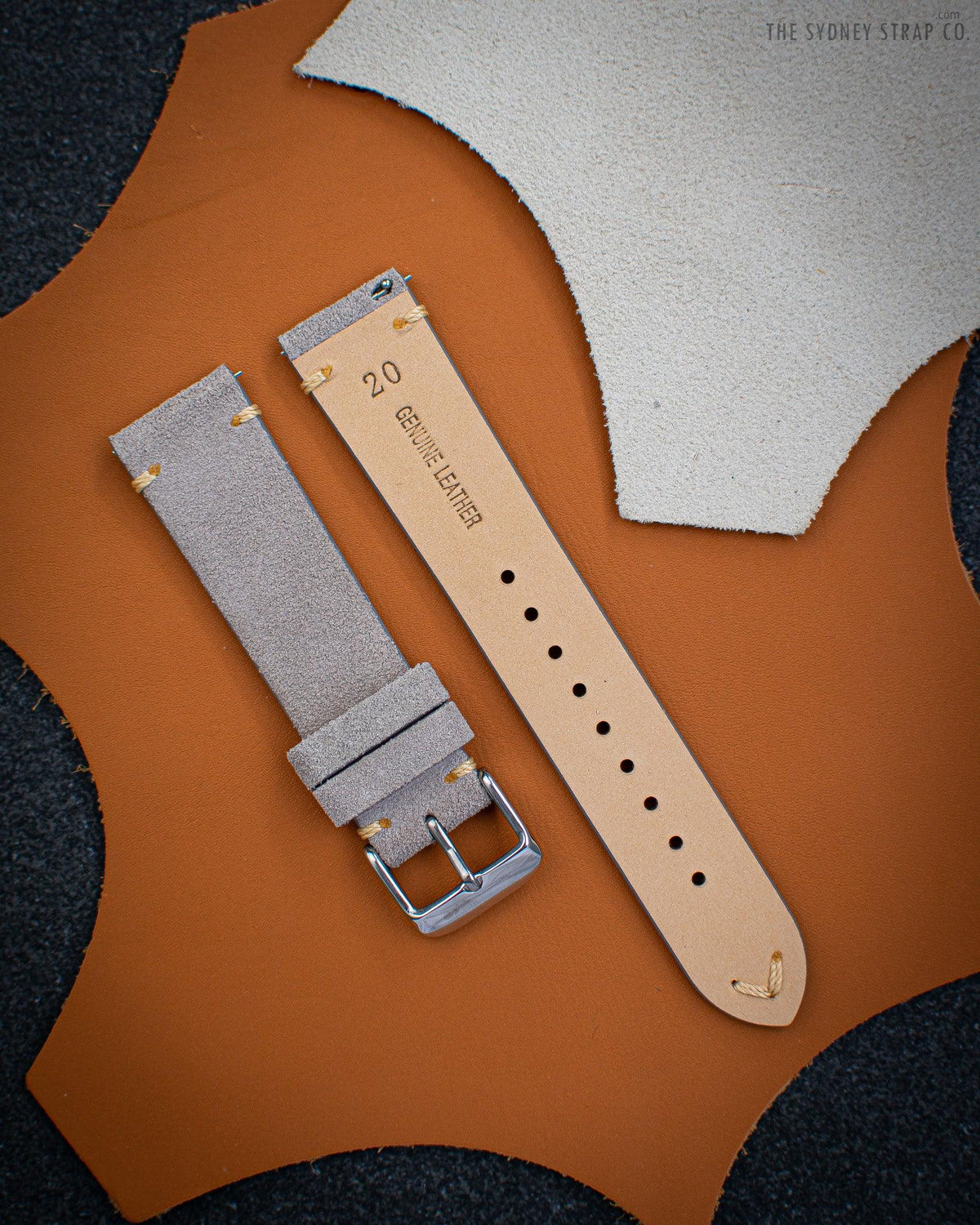 SIDE-STITCH SUEDE - ASH WHITE