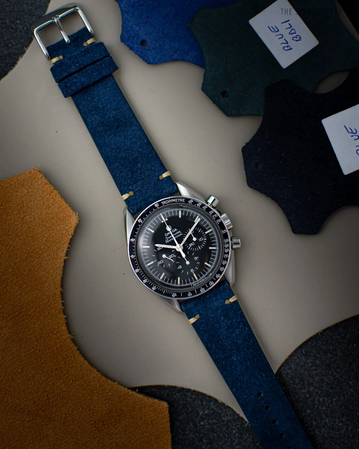 SIDE-STITCH SUEDE - NAVY