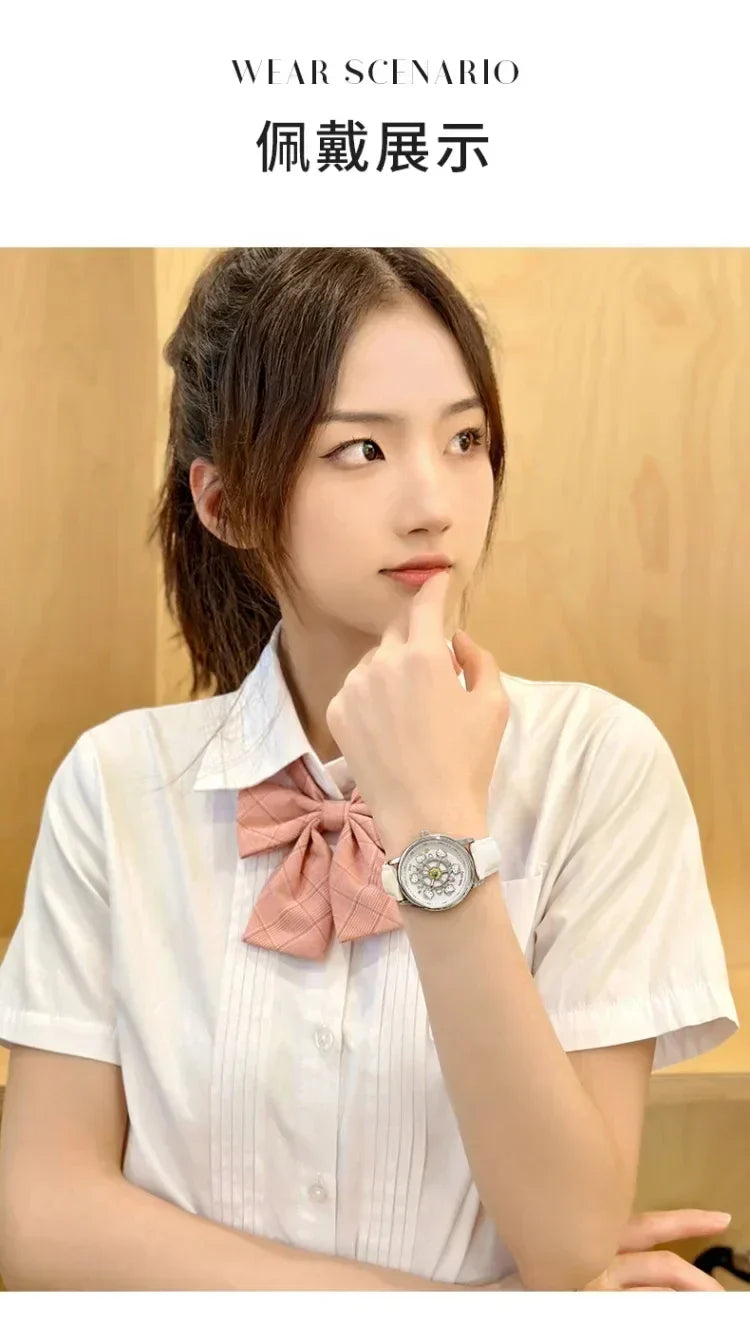 ZGO X Sanrio Watch Clock Fashion Quartz Watch Rotate The Dial