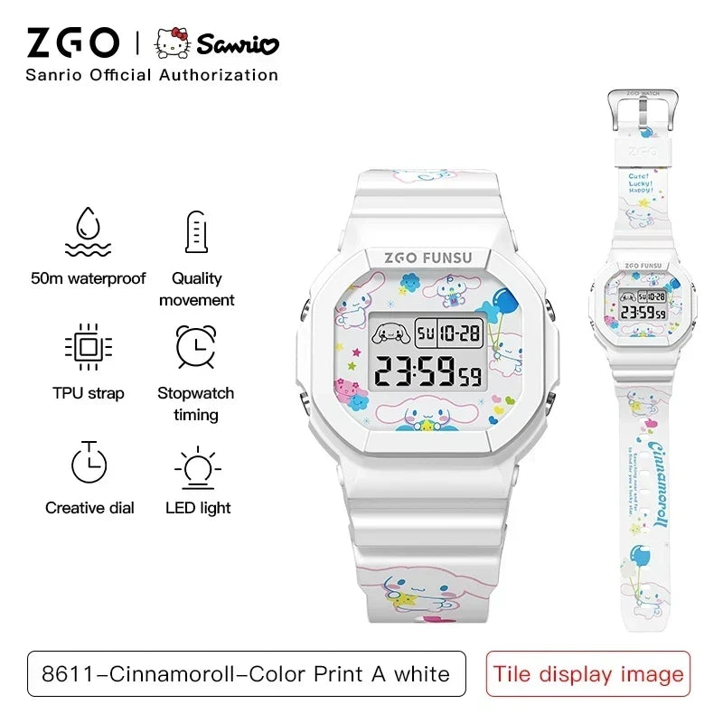 ZGO x Sanrio Hello Kitty Women's Watches Electronic Watch Sports Wristwatch Waterproof