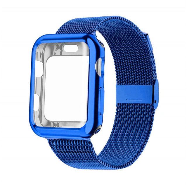 Case and Milanese Loop Strap for Apple Watch