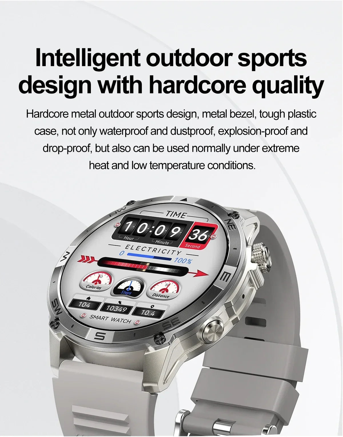 AMOLED Smart Watch - North Edge - GPS Smartwatch