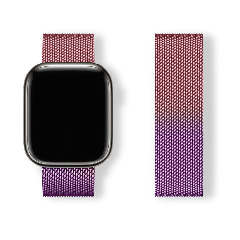 Magnetic Milanese Loop Band (For Apple Watch) Rose Pink To Pink Fuchsia