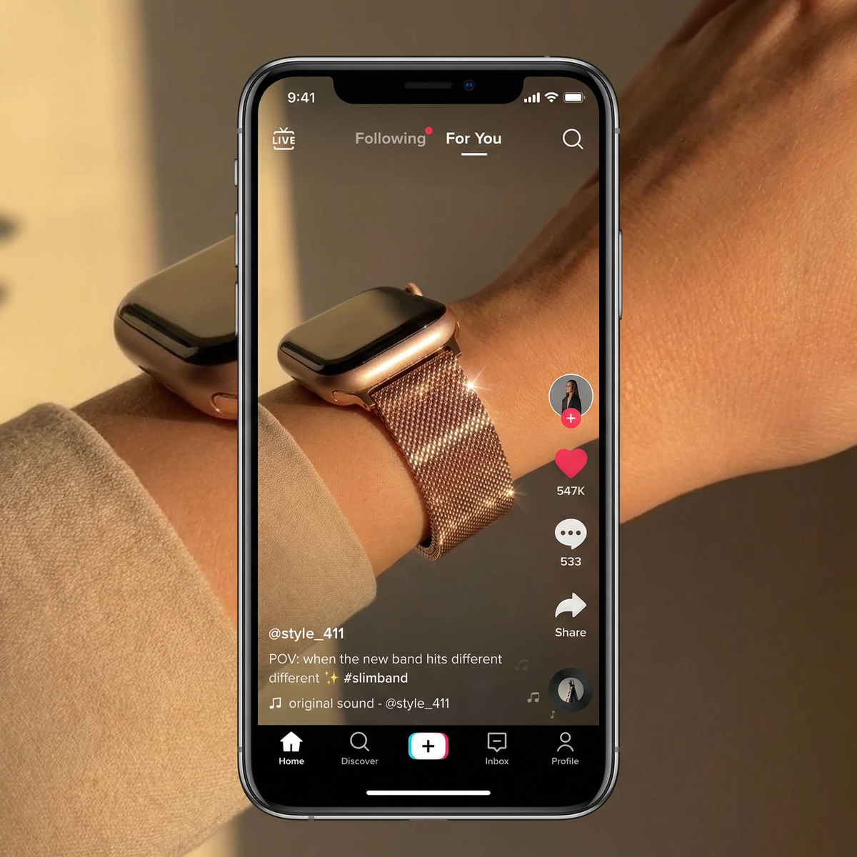Slim Milanese Loop Strap for Apple Watch
